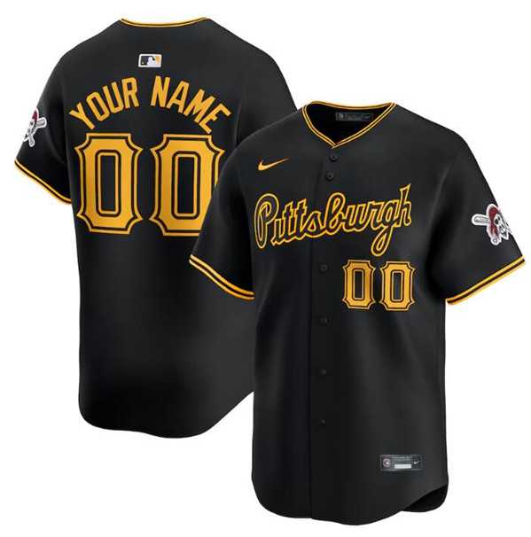 Mens Pittsburgh Pirates Active Player Custom Black Alternate Limited Baseball Stitched Jersey